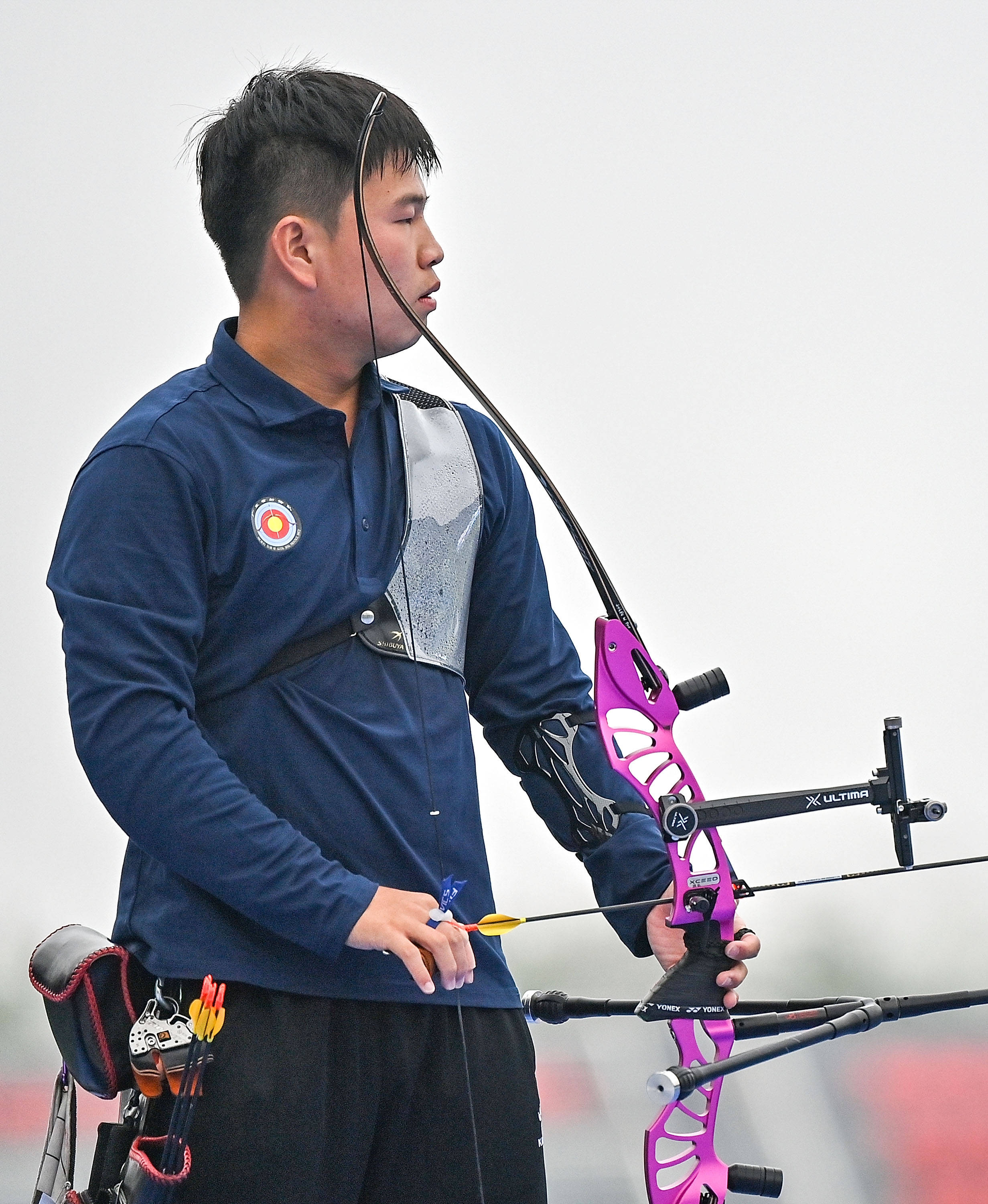 意大利射箭选手在团体比赛中取得胜利